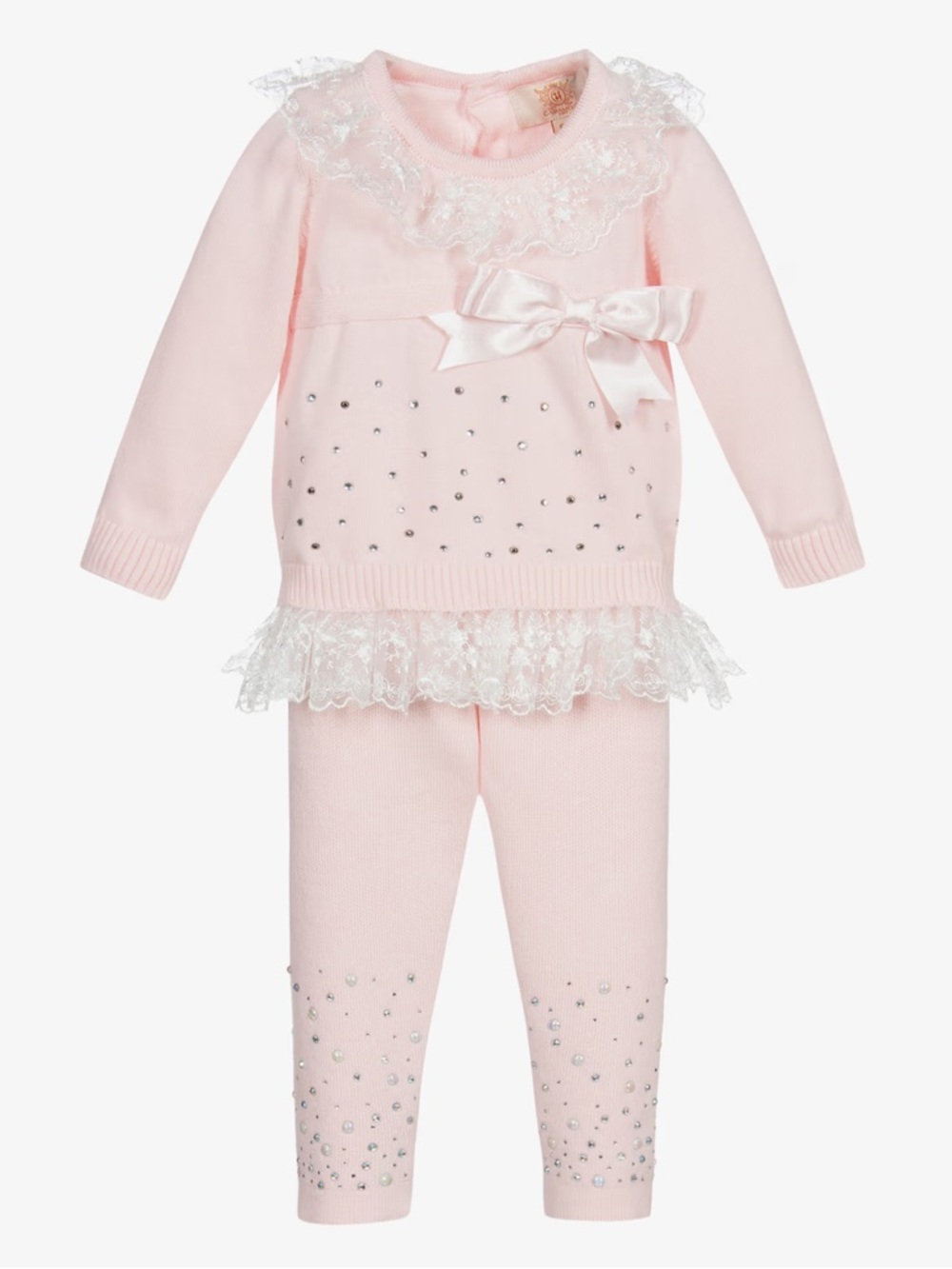 Caramelo Girls' Pink Knit set